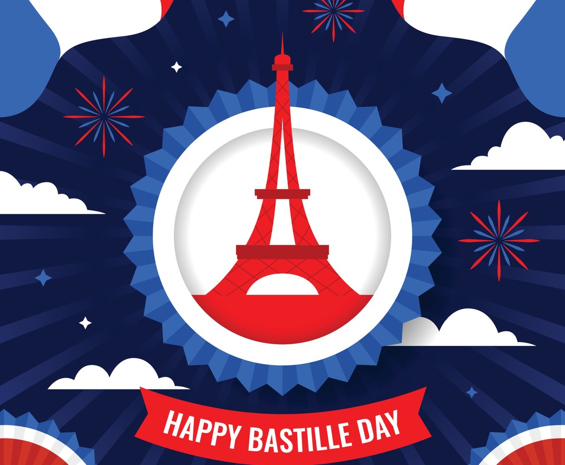 Happy Bastille Day Background Concept