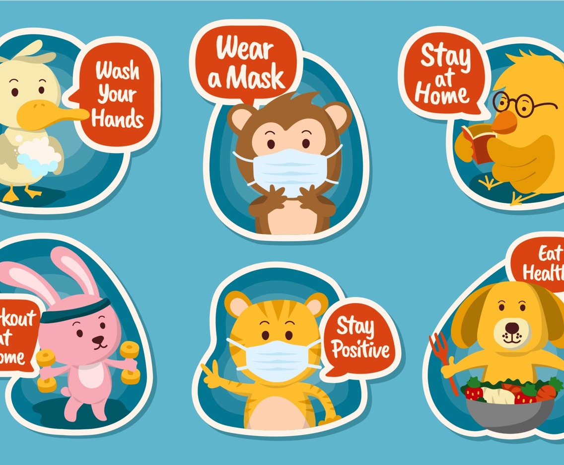 Fun Animal Stickers for New Normal Children