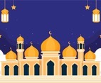 Flat Ramadan Mosque Background
