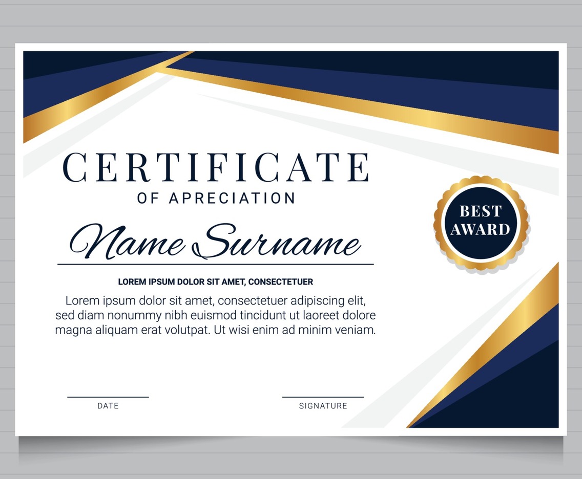 College Certificate Template