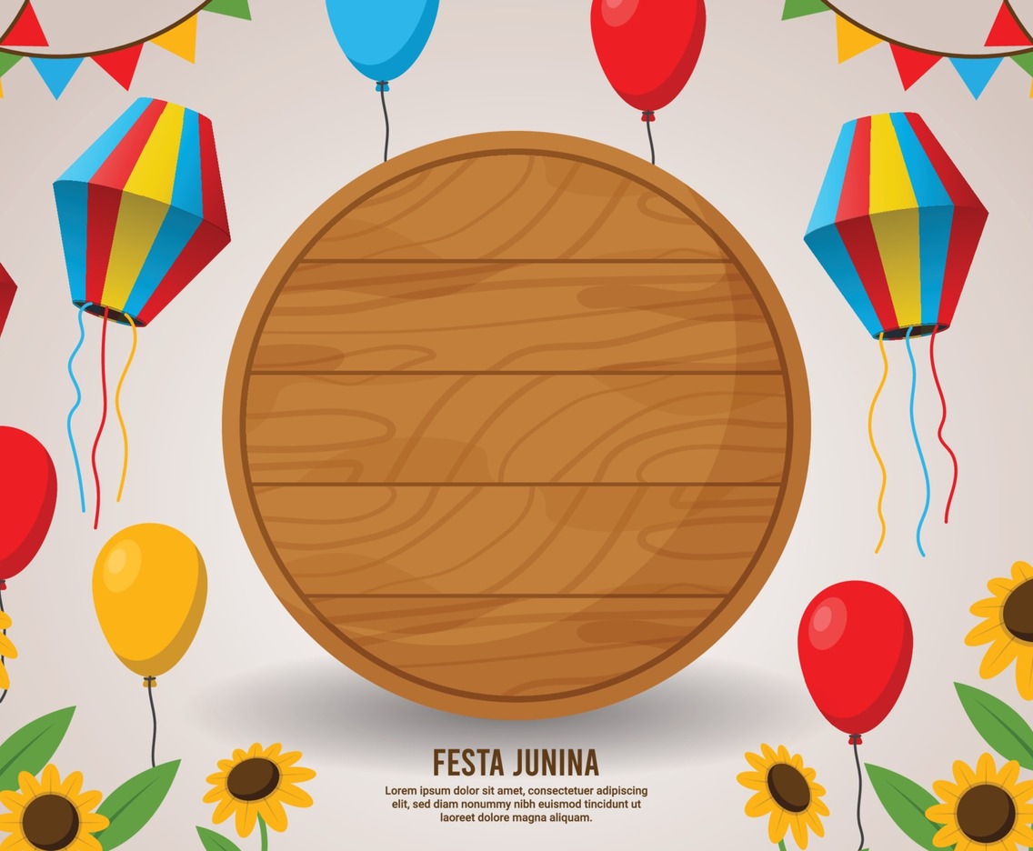 Flat Festa Junina Background