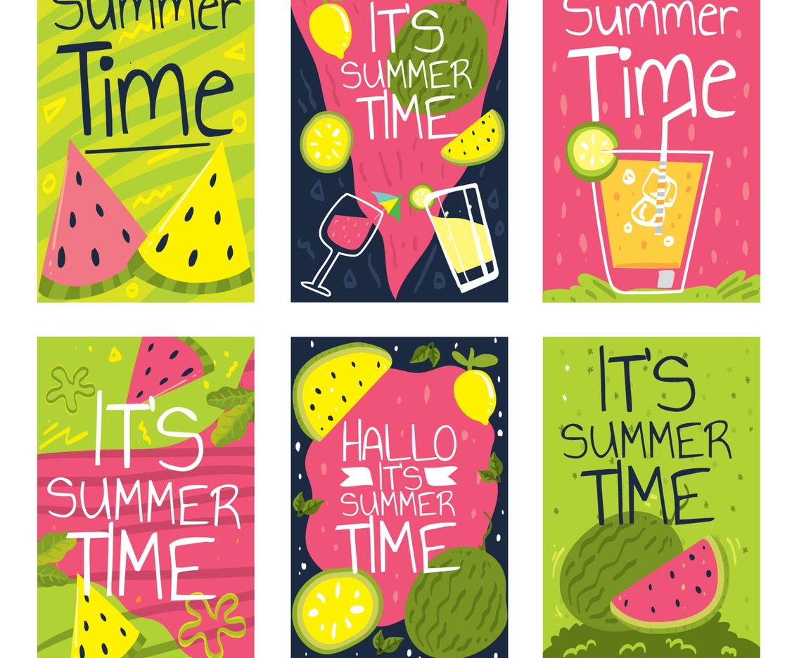 Summer Time Card Concept