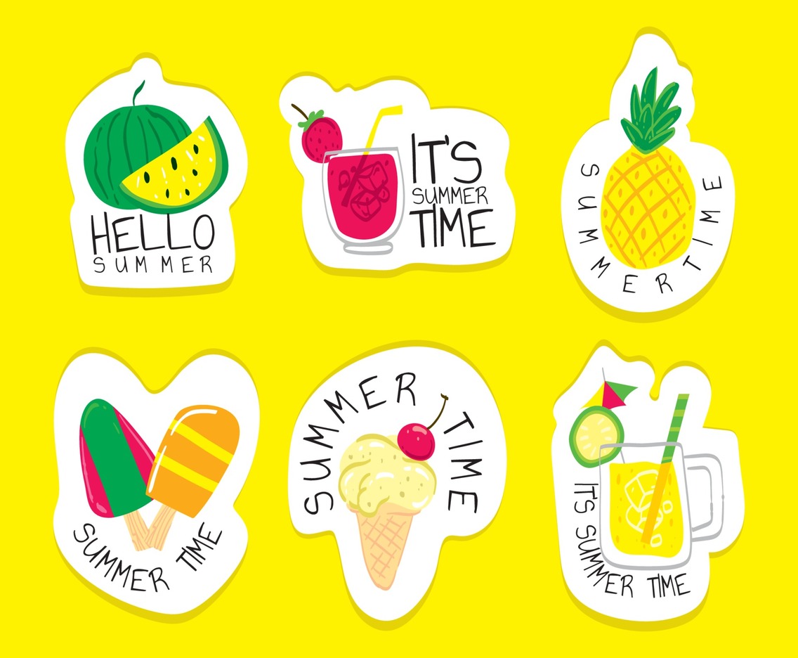 Summer Food Sticker Concept