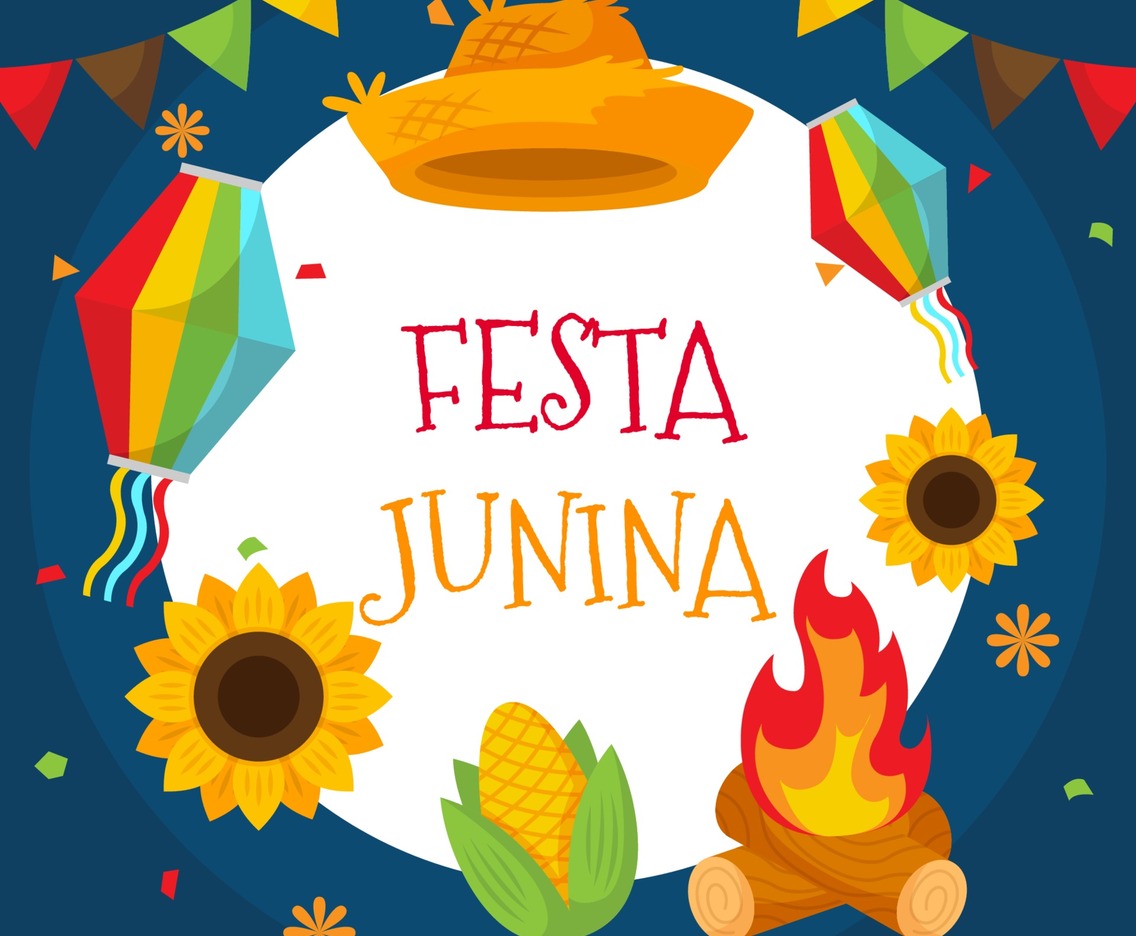 Festa Junina Background in Flat Design