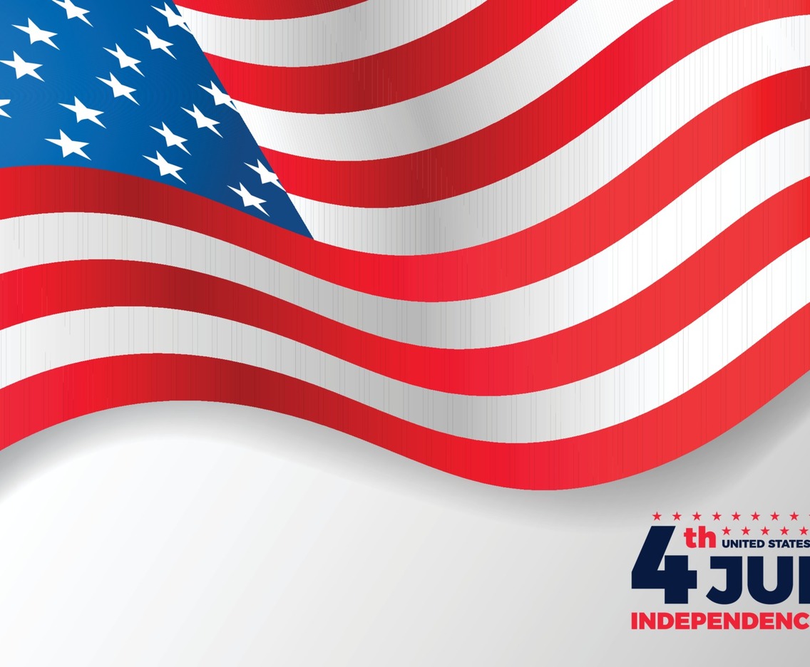4th July Independence Day with American Flag Border Illustration Background
