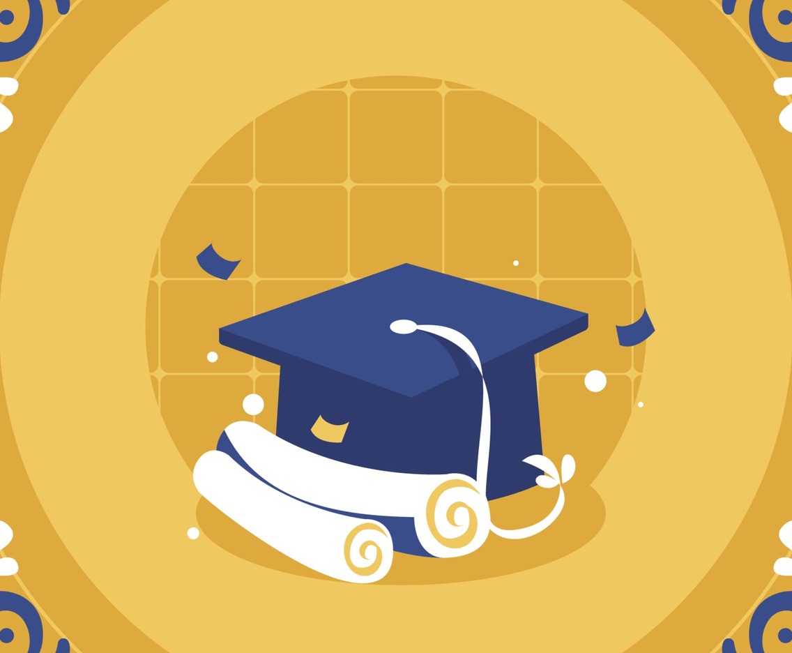 Graduation Background With Graduation Hat And Paper Vector Art Graduation Background With Graduation Hat And Paper Vector Art