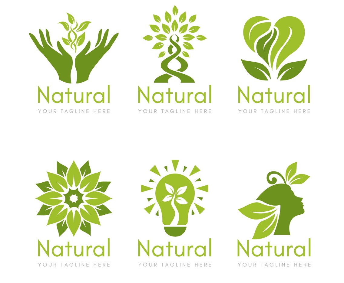 Natural Logo Collection in Flat Design