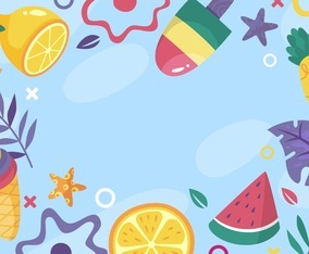 Flat Summer Food Background