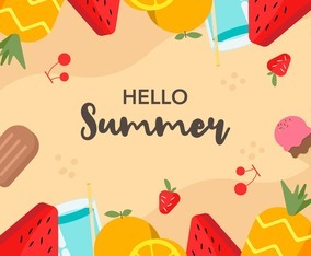 Flat Summer Food Background