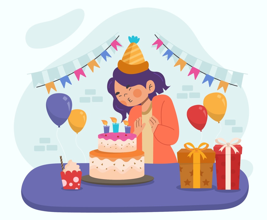 Women Celebrates Her Birthday
