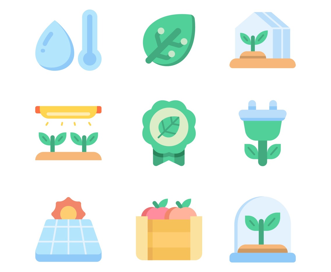 Smart Farm Flat Icon