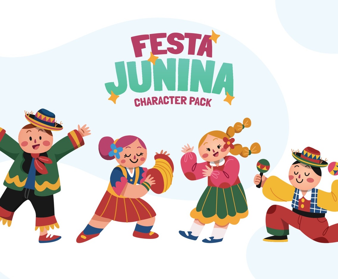 Festa Junina Character Design Set Children Edition