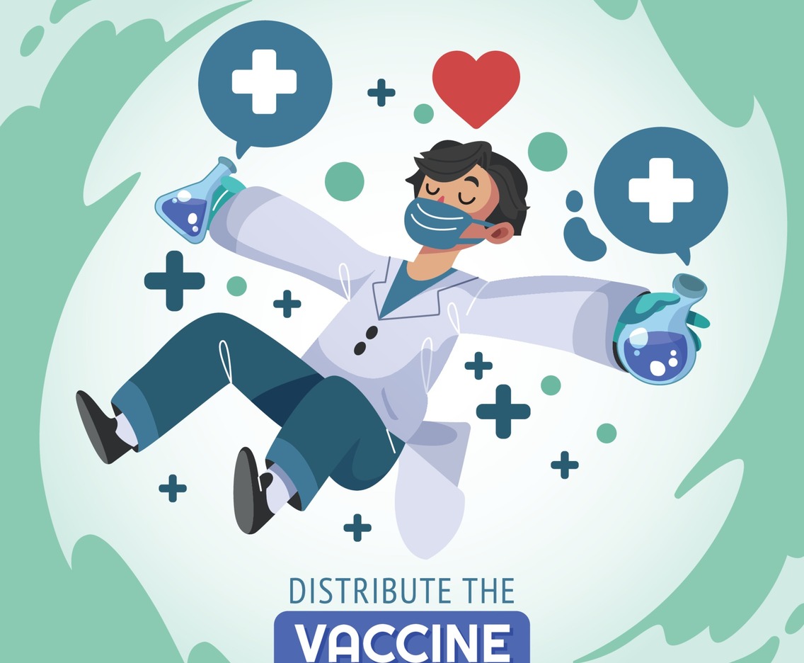 Male Scientist Bring The Vaccines Which Ready to Distribute