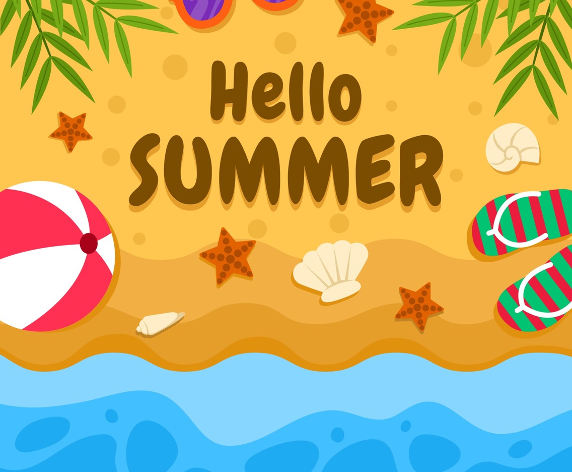 Hello Summer Beach Background