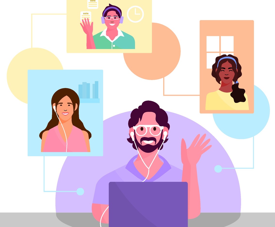 Virtual Discussion Illustration