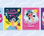 Cute Summer Colorful Card Set