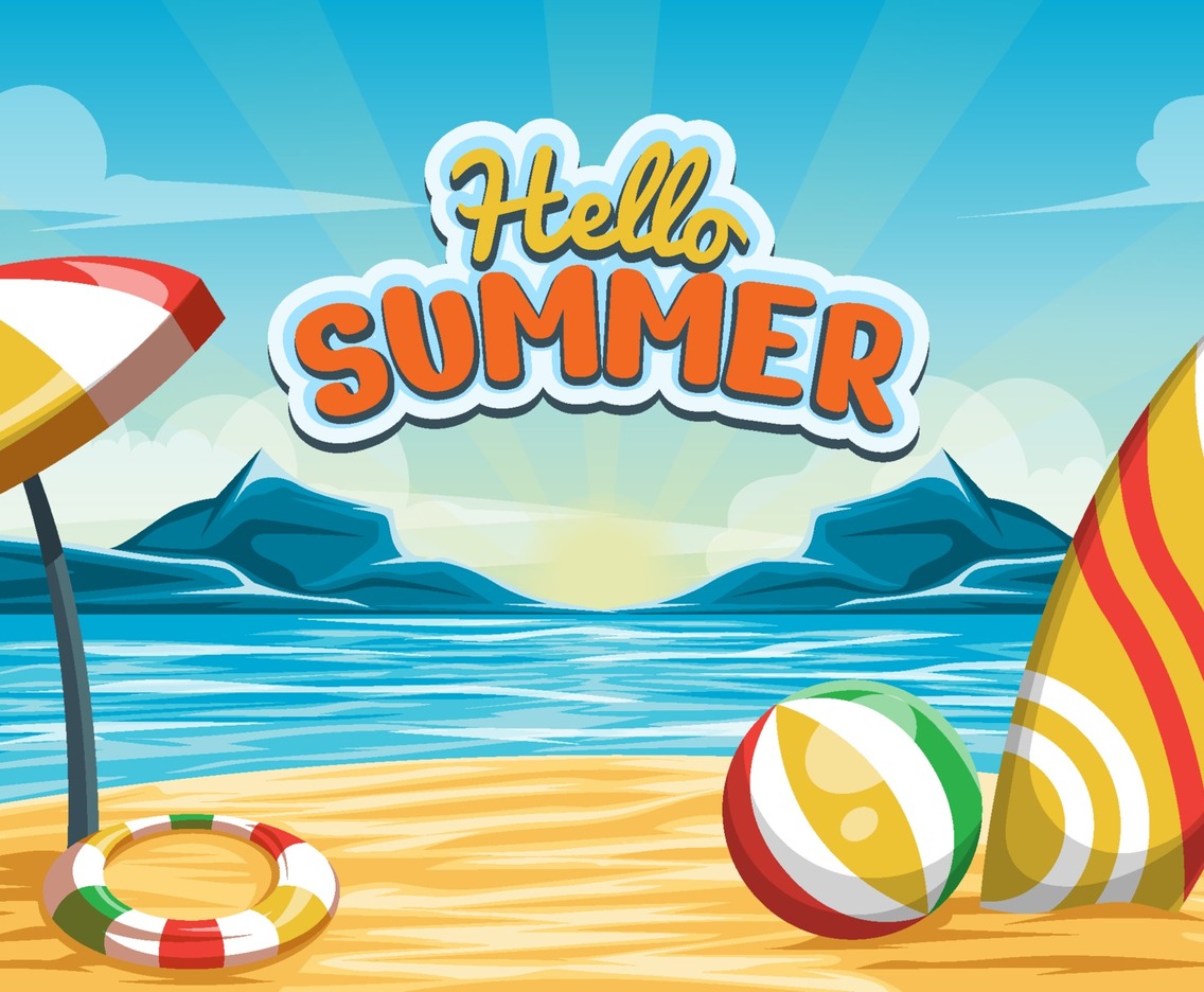Hello Summer Beach Background