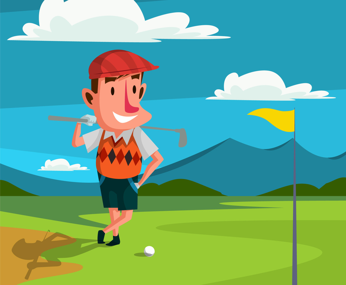 A Man Playing Golf Outdoor Activity