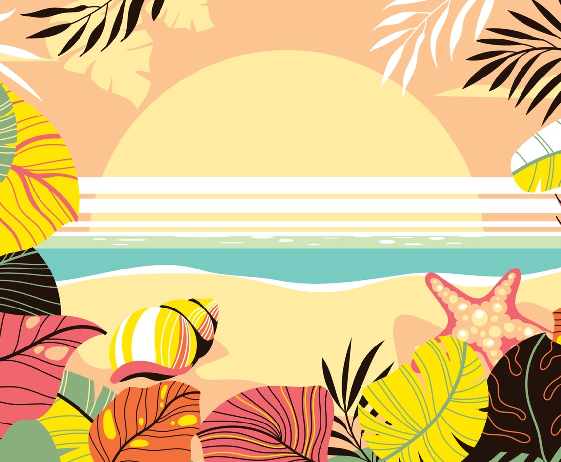 Beautiful Summer Sunset Background Concept