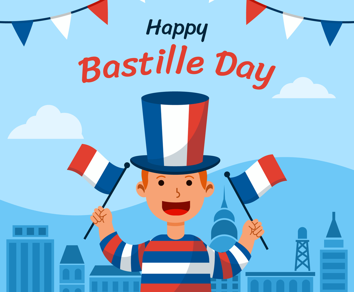 Boy Celebrating Bastille Day