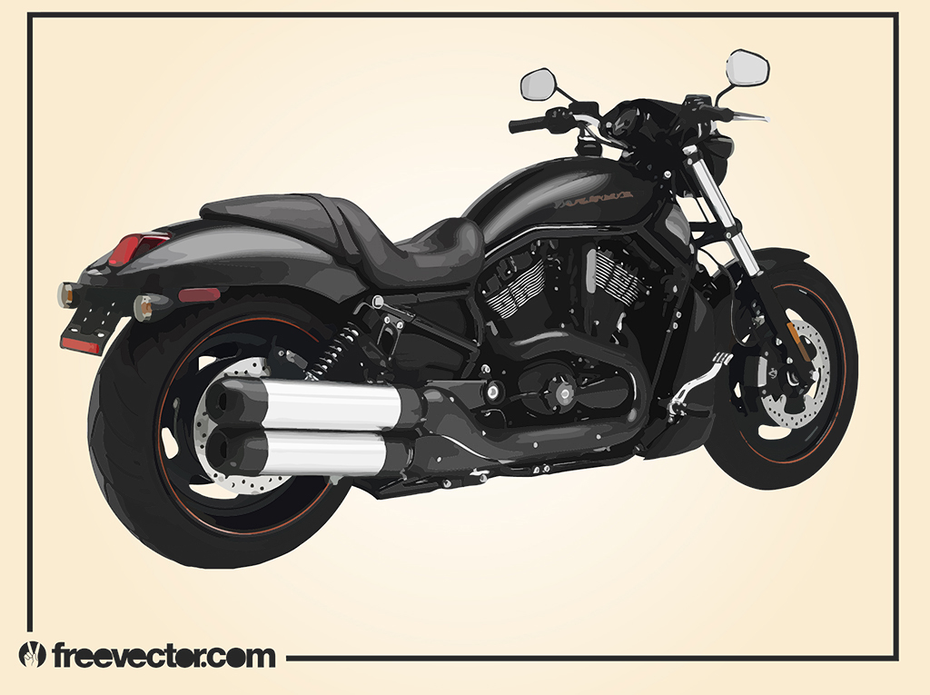 Black Harley Davidson Motorcycle