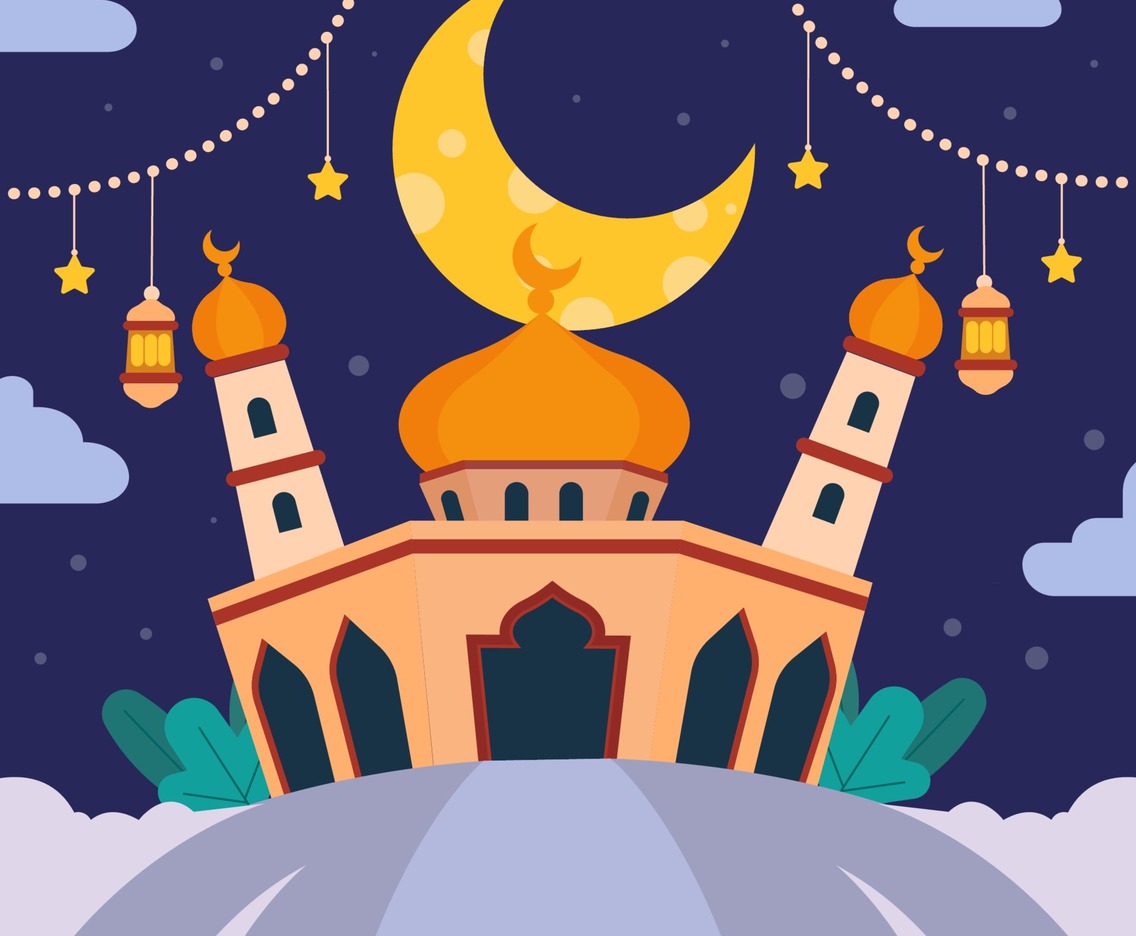 Eid Mubarak with Flat Mosque