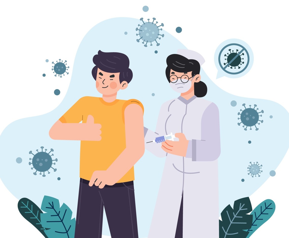 Doctor Vaccinating a Patient