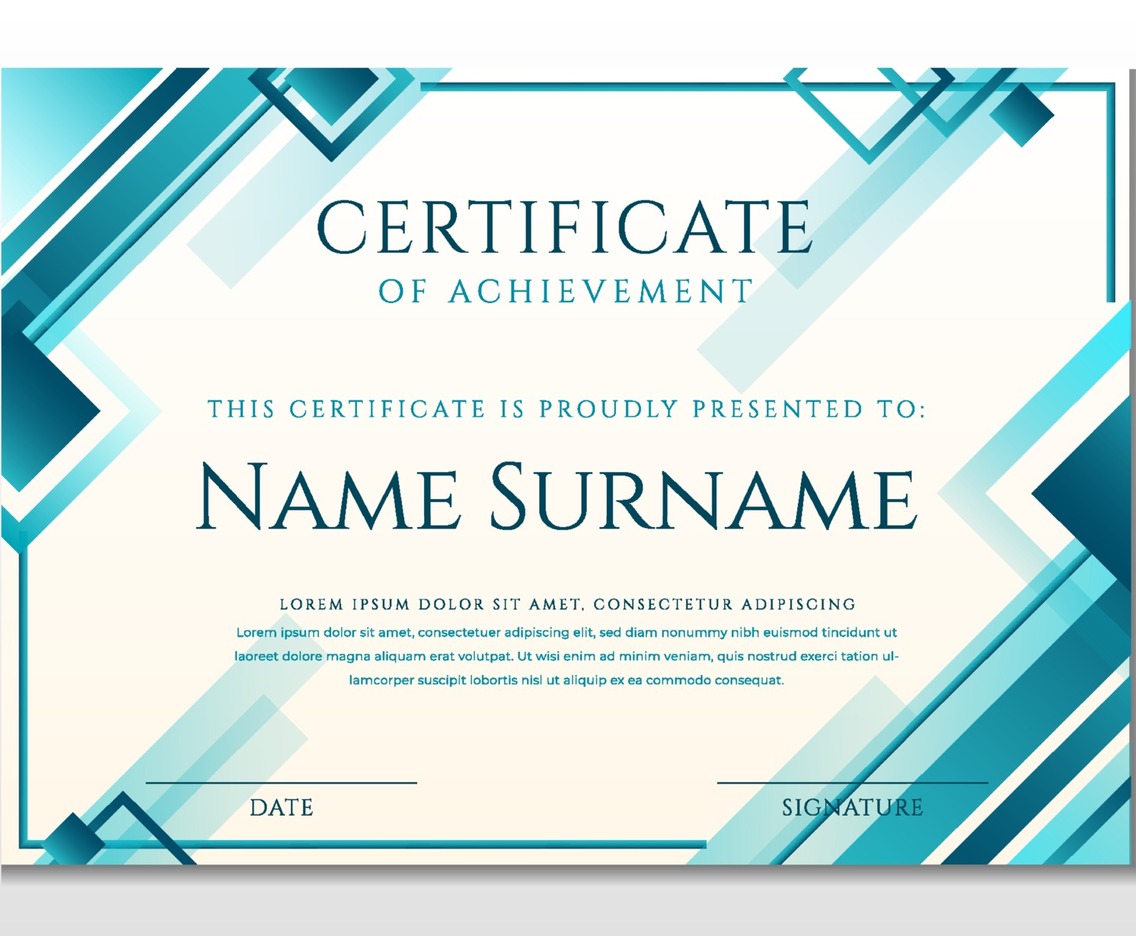 Modern Abstract Certificate Template
