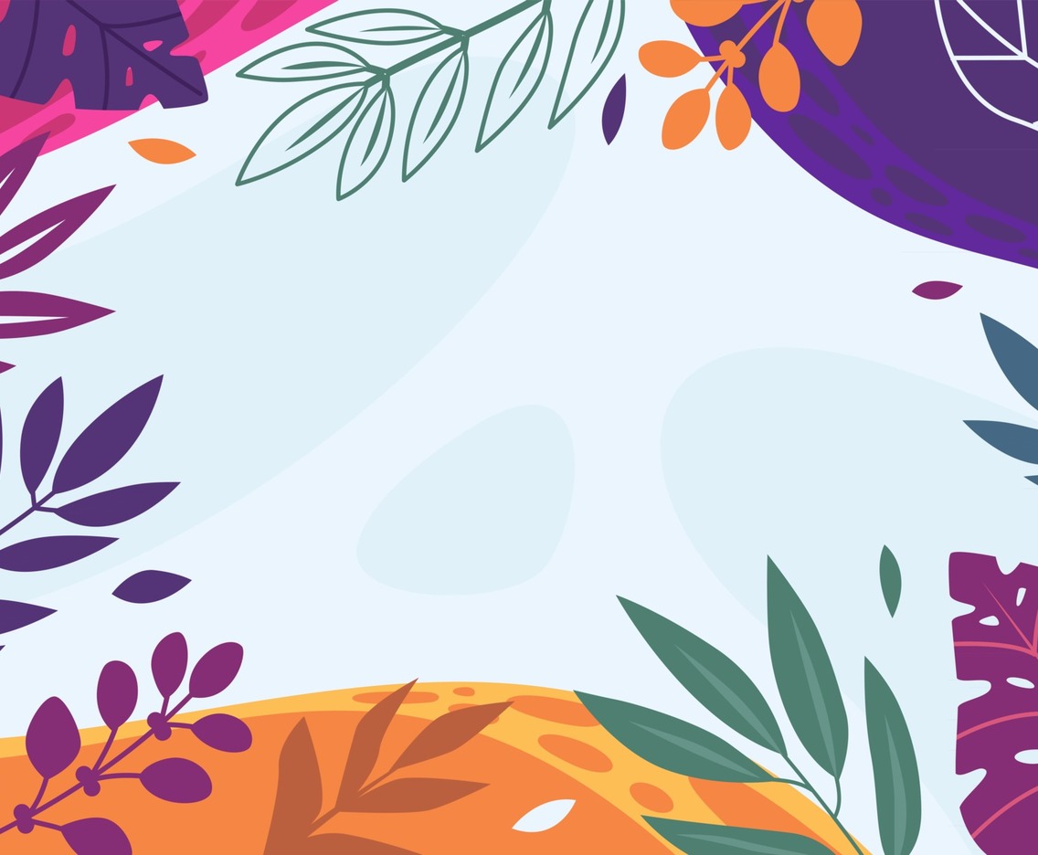 Flat summer floral background