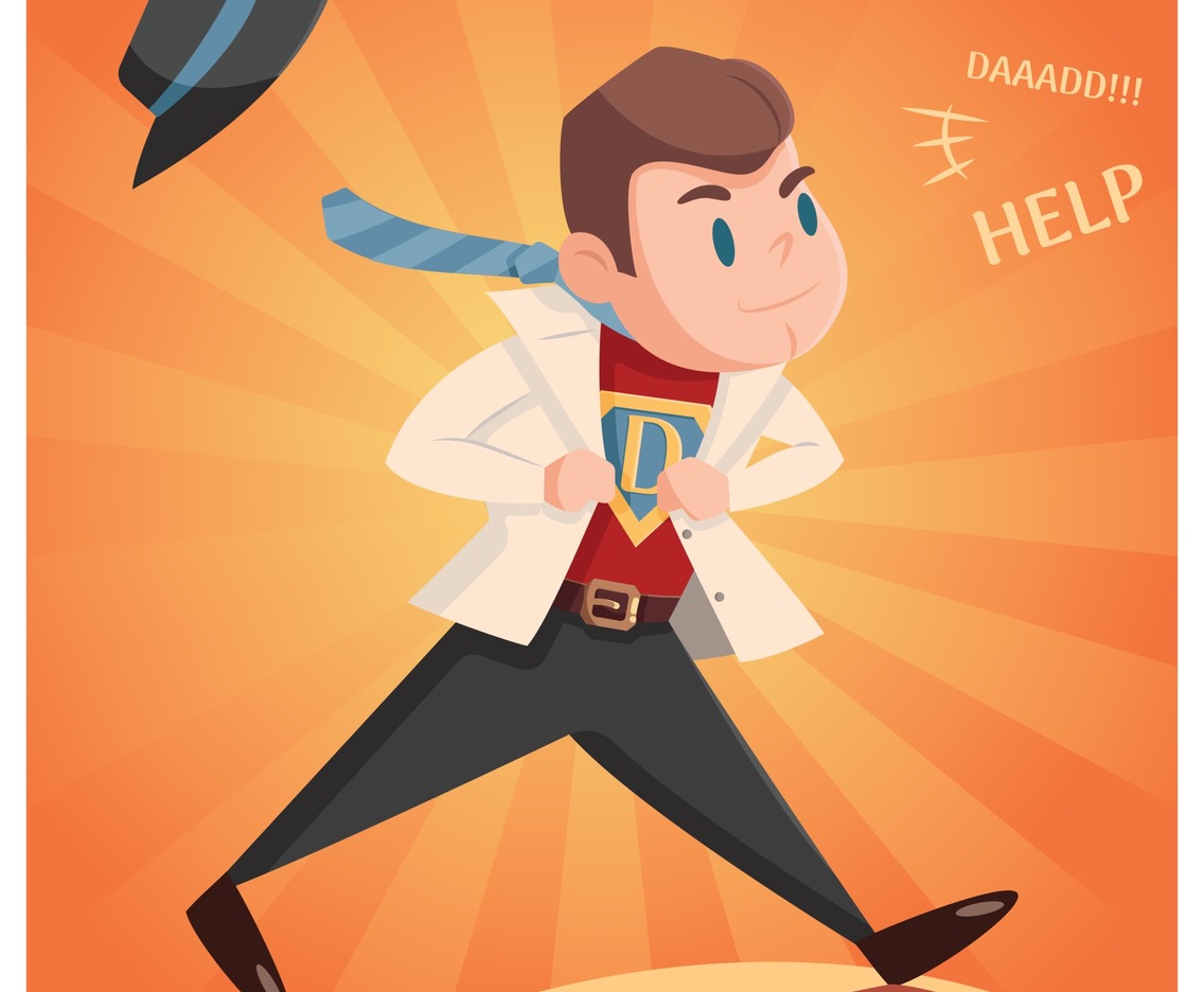 Father's Day with Superhero Dad Design
