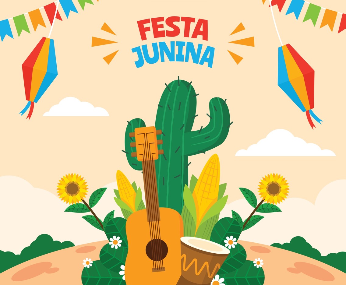 Festa Junina Flat Background Design