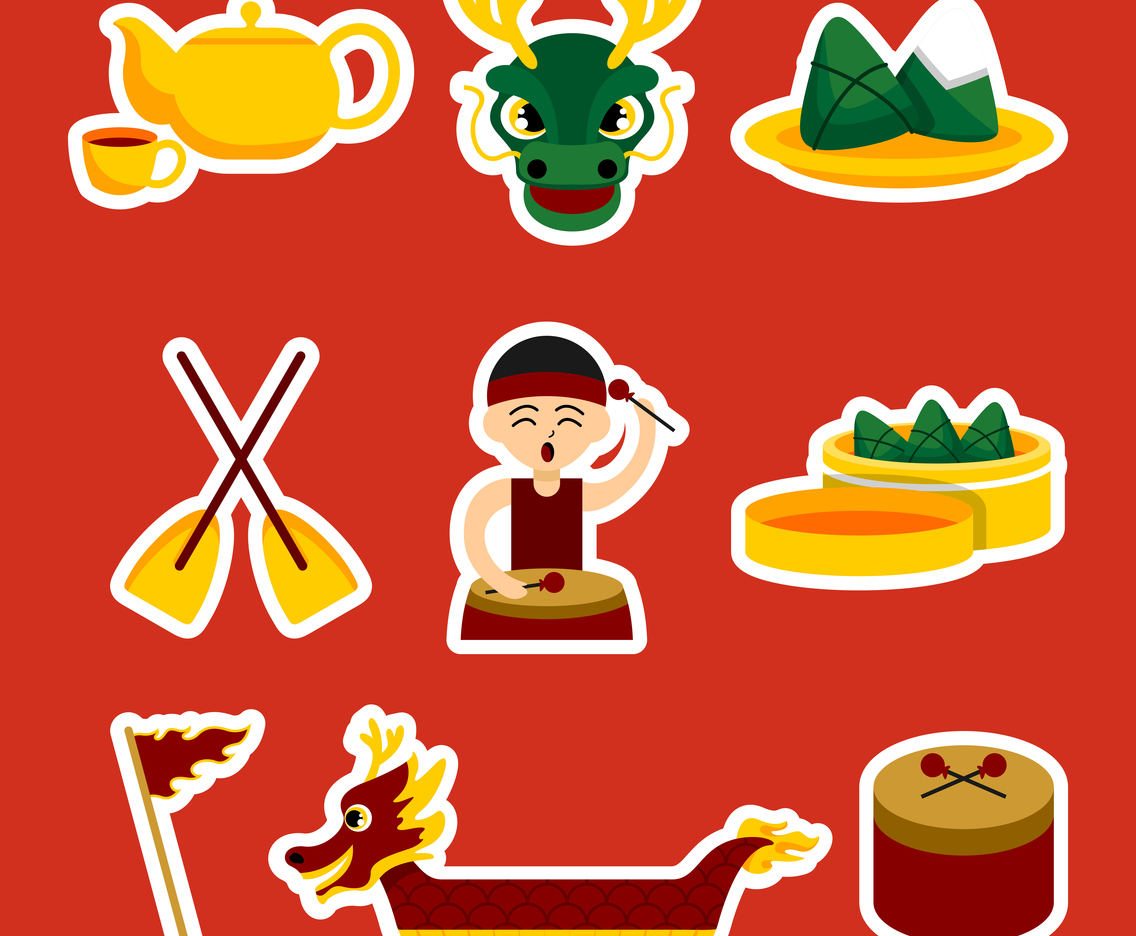 Dragon Boat Festival Sticker Set