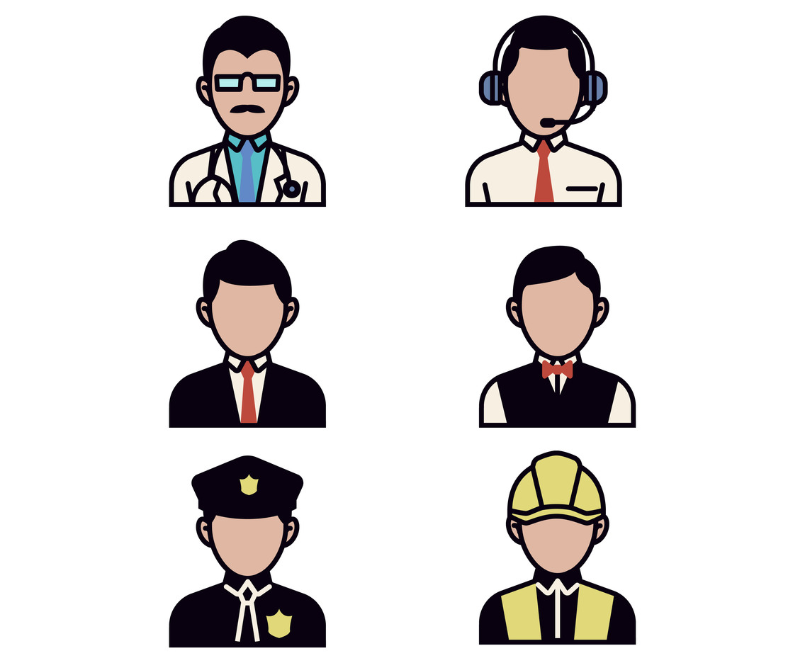Set of People icons in Business profession