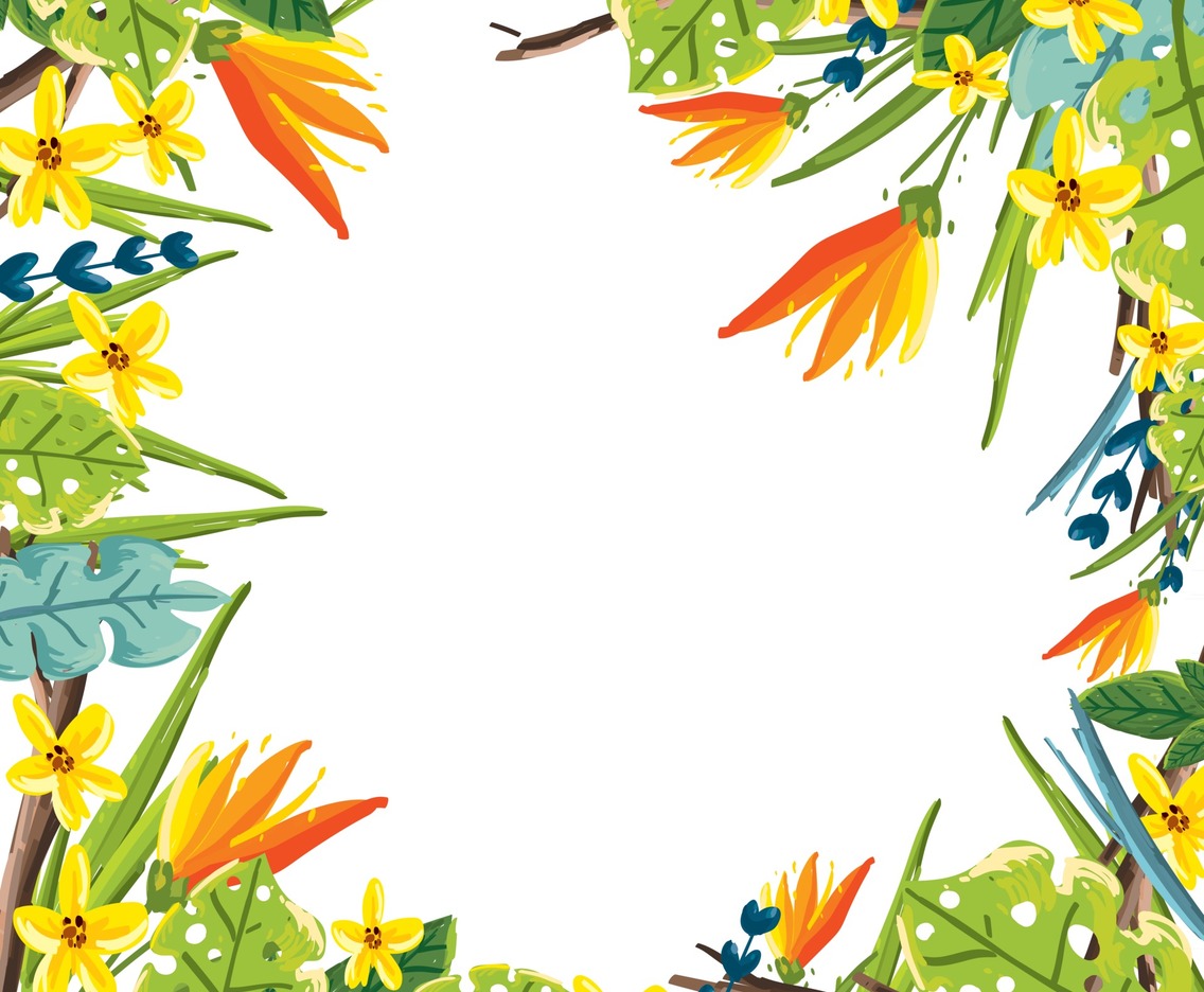 Tropical Summer Flower Background