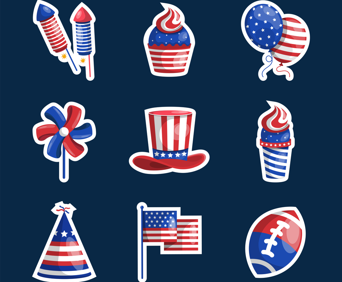 Independence Day Sticker Collection