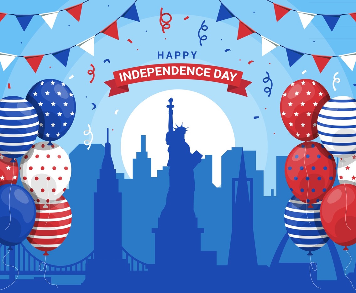 USA Landmark with Baloon Background