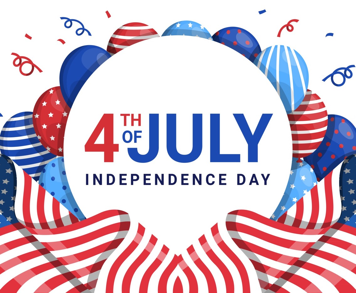 Independence Day Flag and Baloon Background