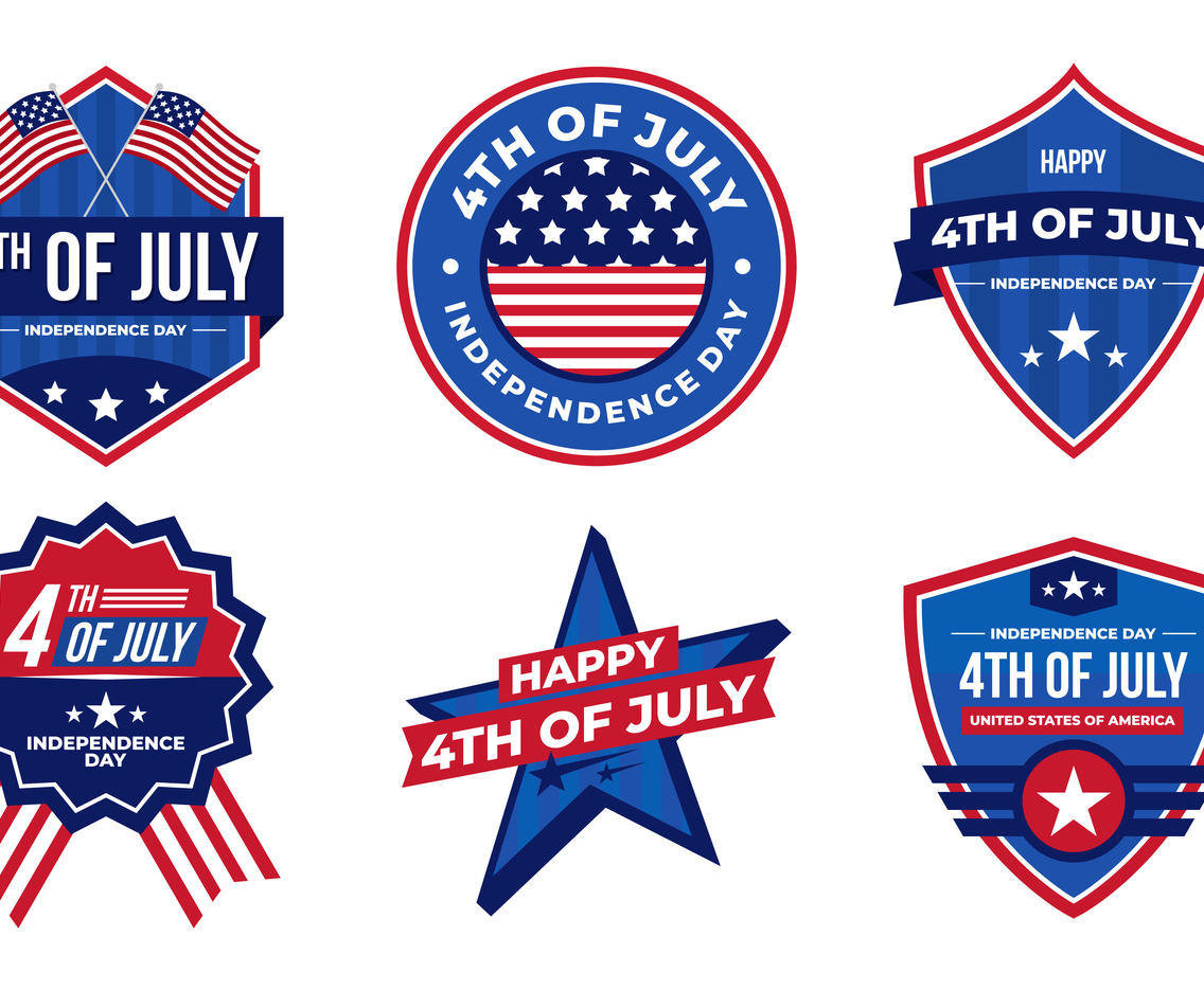 4th of July Badge Collection