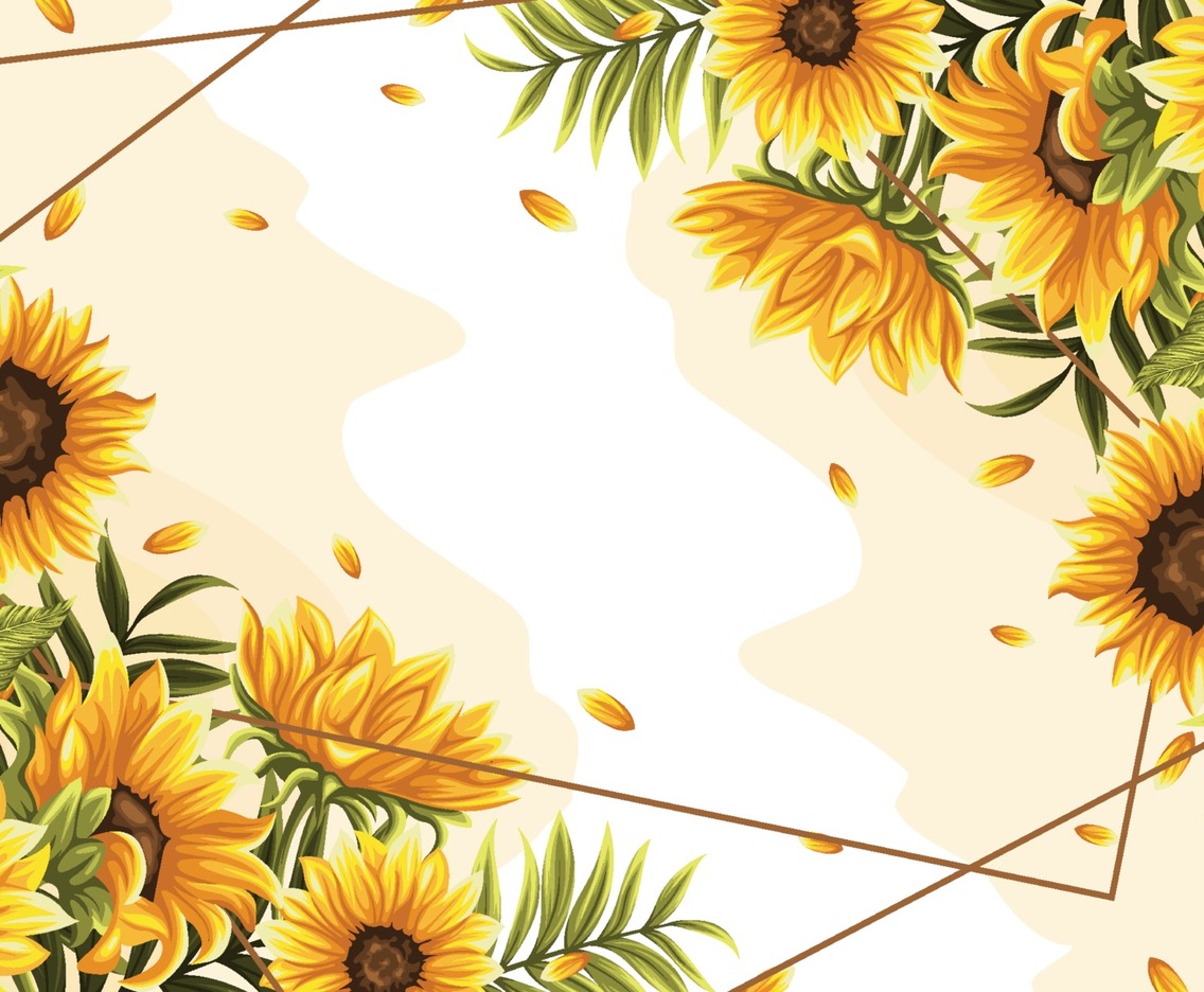 Tropical Flower and Leaves Background