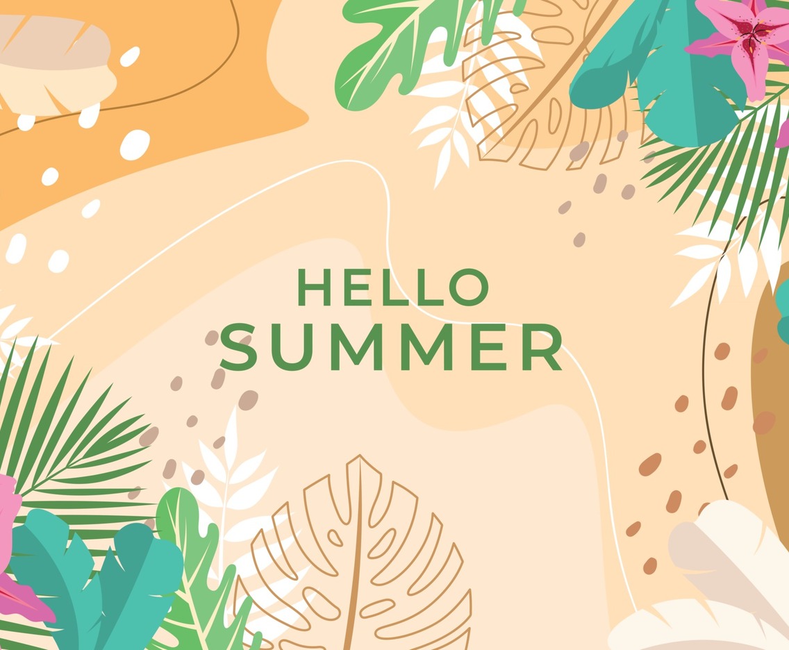 Summer Tropical Floral Background