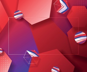 Red Blue White Background