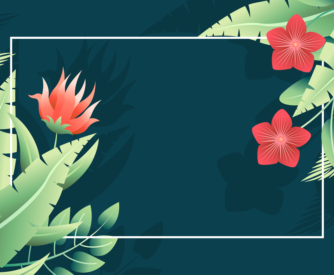 Summer Tropical Flower Plants Background