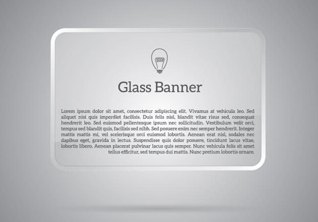 Glass Banner Vector