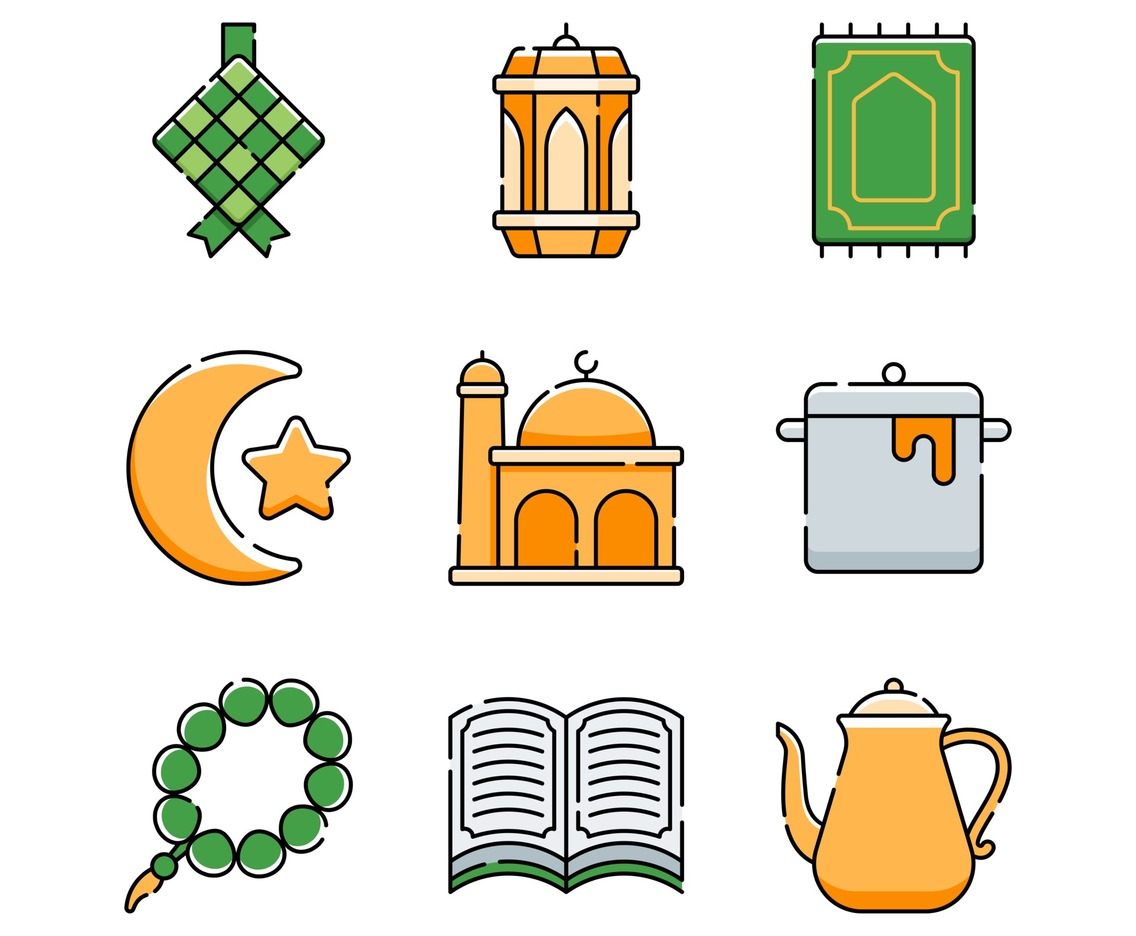 Ketupat Icon Set Design