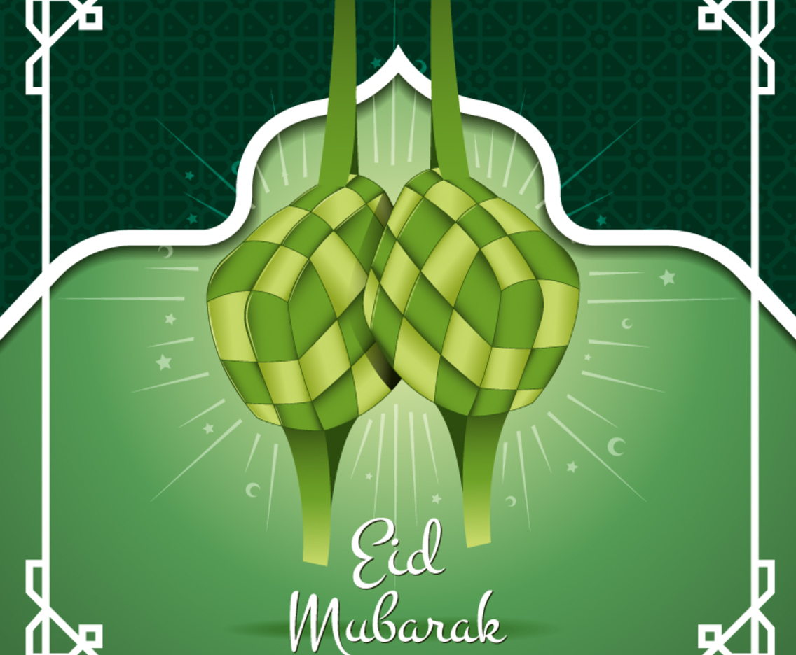 Eid Mubarak with Ketupat Concept