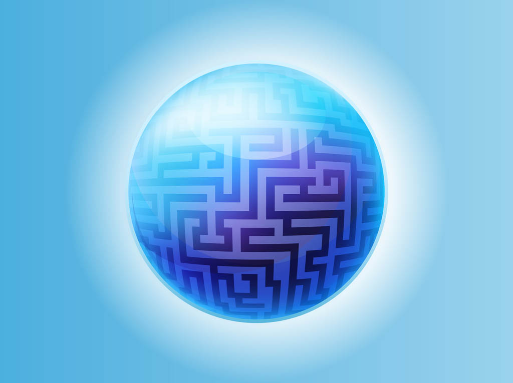 Labyrinth Sphere Vector