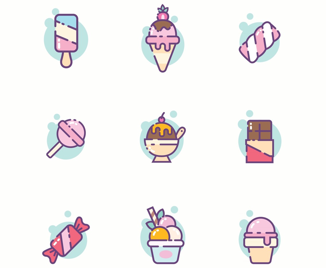 Set of Dessert Icon