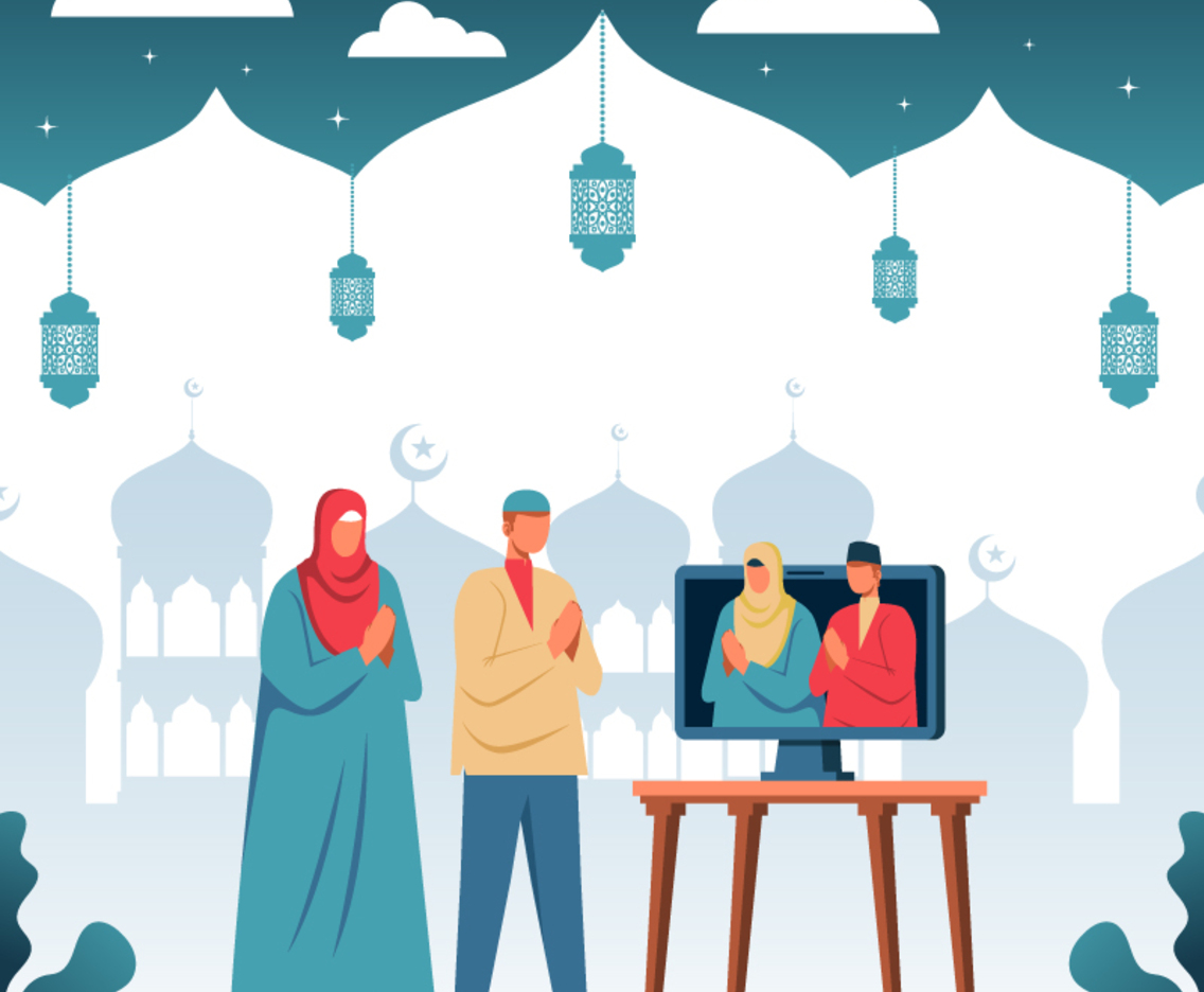 Moslem Family Gathering on Eid Al Adha with Protocol