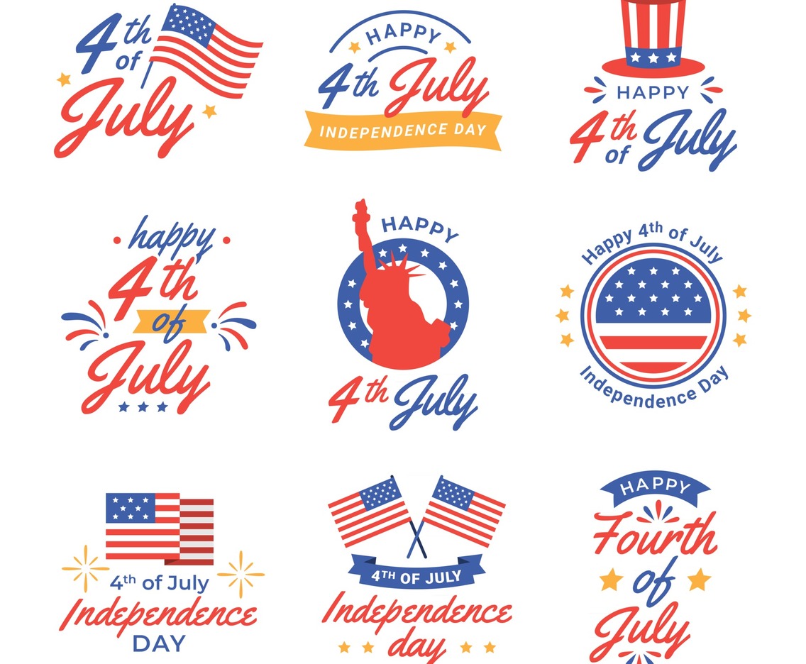4th of July American Independence Day Stickers