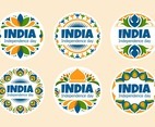 India Independence DayColorful Badges